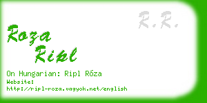 roza ripl business card